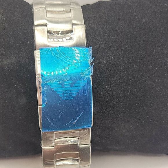 ARMANI AR0690 Men's Stainless Steel Analog Dial Quartz Genuine Wrist Watch BC481 - Picture 5 of 10